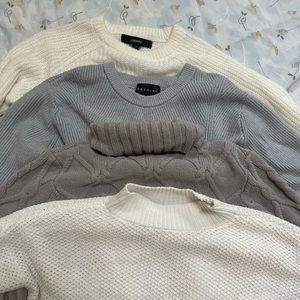 BUNDLE! Four sweaters ( two xs, two small). Forever 21, Hollister, and premise.